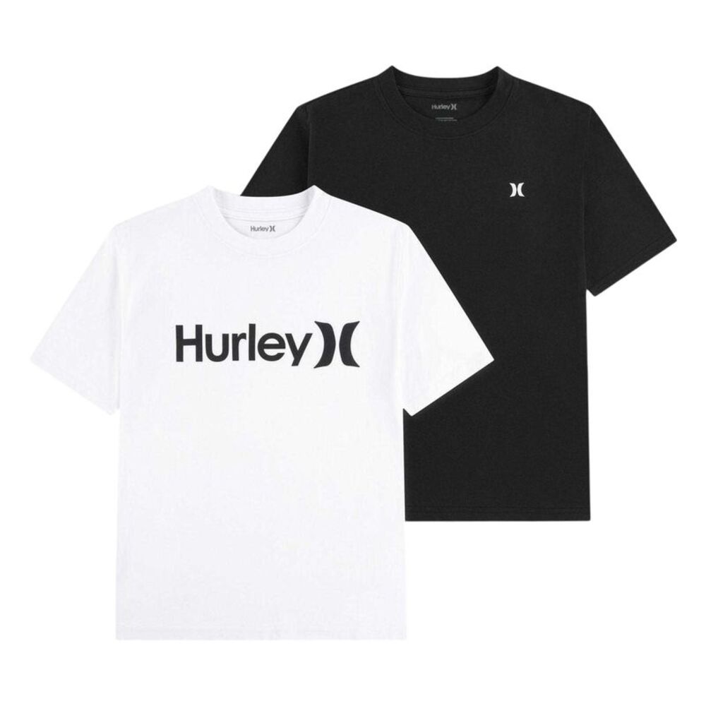 Hurley Childrens/Kids Core Logo T-Shirt (Pack of 2) / White